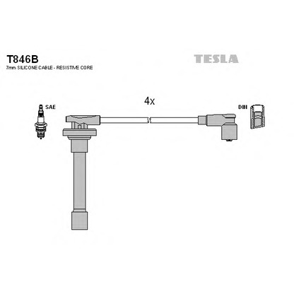 Foto Juego de cables de encendido TESLA T846B