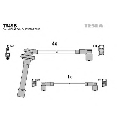 Photo Kit de câbles d'allumage TESLA T849B