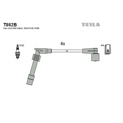 Foto Juego de cables de encendido TESLA T862B