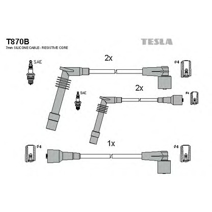 Foto Zündleitungssatz TESLA T870B