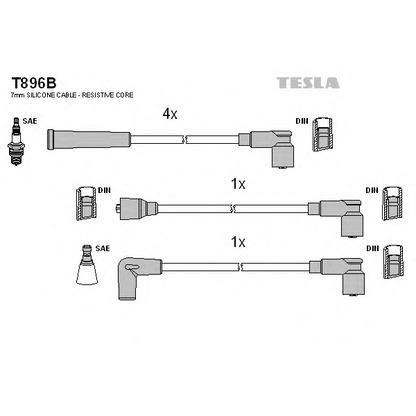 Foto Zündleitungssatz TESLA T896B