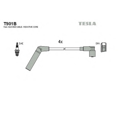 Photo Kit de câbles d'allumage TESLA T901B