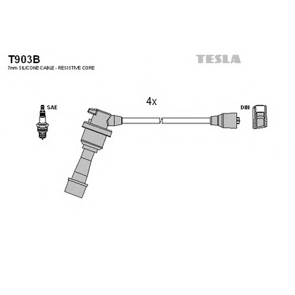 Photo Kit de câbles d'allumage TESLA T903B