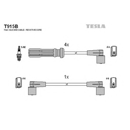 Photo Ignition Cable Kit TESLA T915B