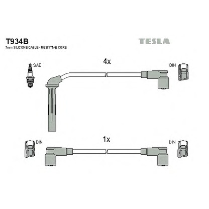 Photo Kit de câbles d'allumage TESLA T934B
