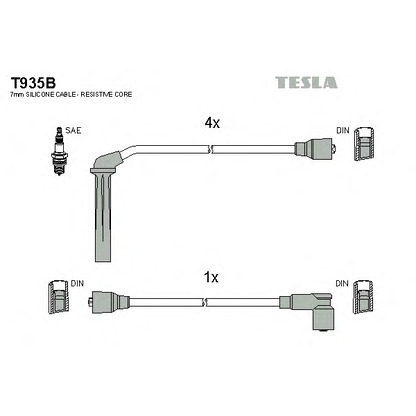 Photo Ignition Cable Kit TESLA T935B