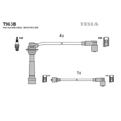 Photo Ignition Cable Kit TESLA T963B