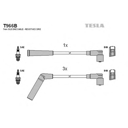 Foto Zündleitungssatz TESLA T966B