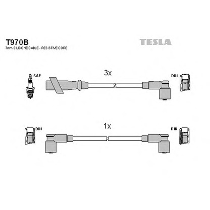 Foto Juego de cables de encendido TESLA T970B