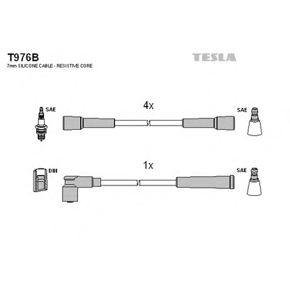 Photo Ignition Cable Kit TESLA T976B