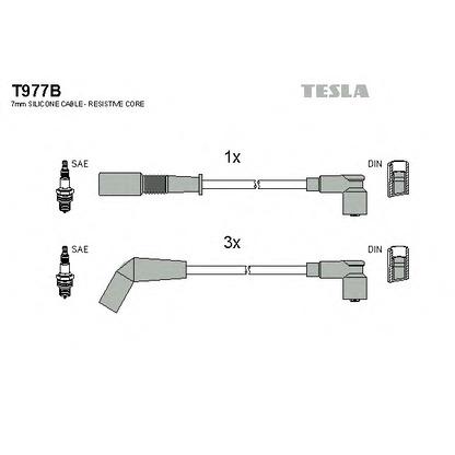 Photo Kit de câbles d'allumage TESLA T977B