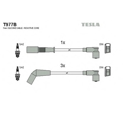 Foto Juego de cables de encendido TESLA T977B