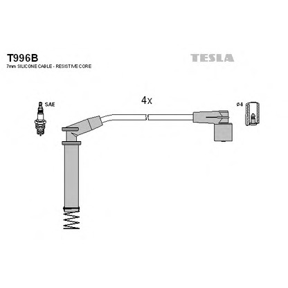 Foto Juego de cables de encendido TESLA T996B