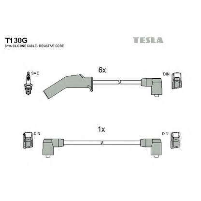 Photo Kit de câbles d'allumage TESLA T130G