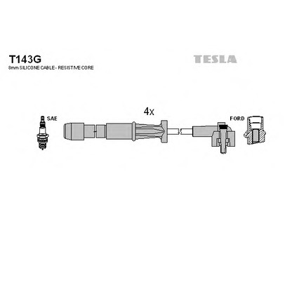 Photo Kit de câbles d'allumage TESLA T143G