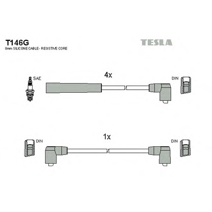 Photo Kit de câbles d'allumage TESLA T146G