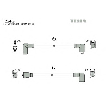 Foto Juego de cables de encendido TESLA T224G