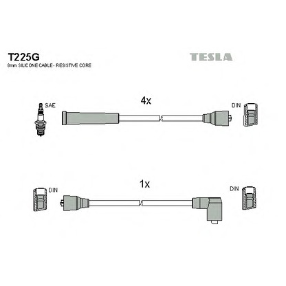 Photo Ignition Cable Kit TESLA T225G