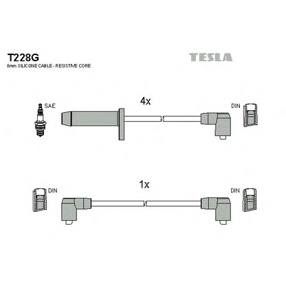 Photo Kit de câbles d'allumage TESLA T228G