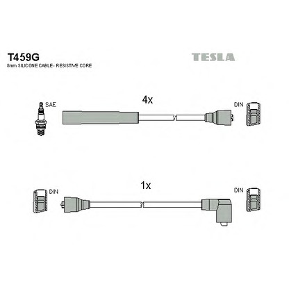 Photo Ignition Cable Kit TESLA T459G