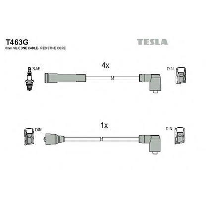 Foto Juego de cables de encendido TESLA T463G