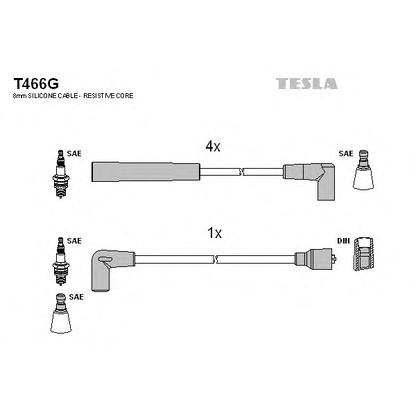 Photo Kit de câbles d'allumage TESLA T466G