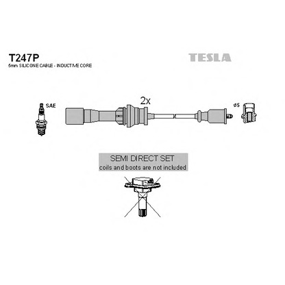 Foto Kit cavi accensione TESLA T247P