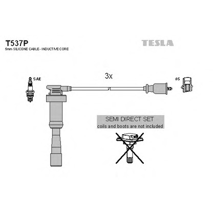 Foto Zündleitungssatz TESLA T537P