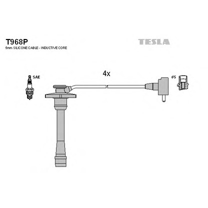 Foto Juego de cables de encendido TESLA T968P