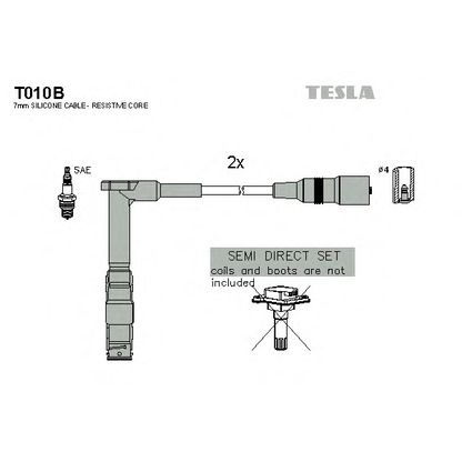 Zdjęcie Zestaw przewodów zapłonowych TESLA T010B