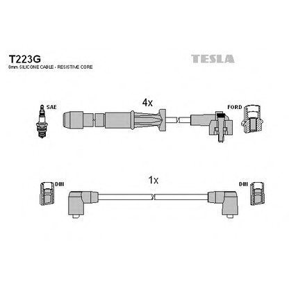 Foto Kit cavi accensione TESLA T223G