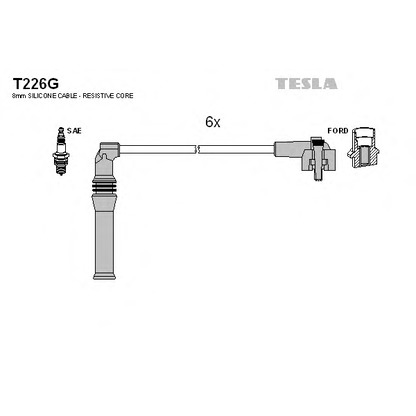 Фото Комплект проводов зажигания TESLA T226G