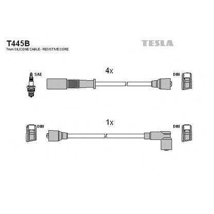 Photo Ignition Cable Kit TESLA T445B
