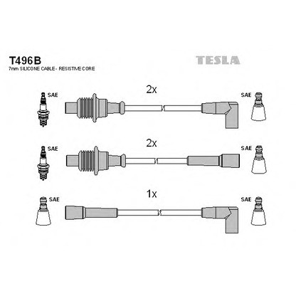 Photo Kit de câbles d'allumage TESLA T496B