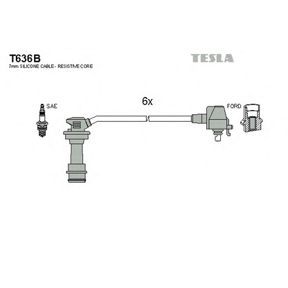 Foto Zündleitungssatz TESLA T636B