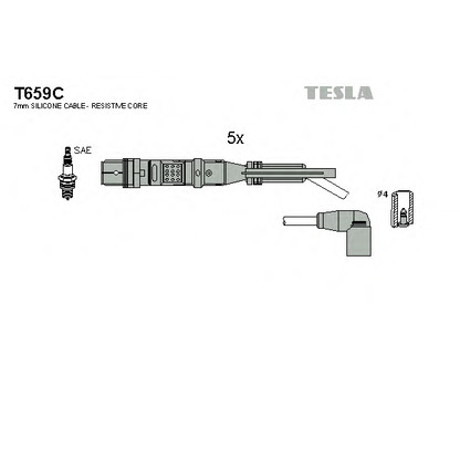Photo Kit de câbles d'allumage TESLA T659C