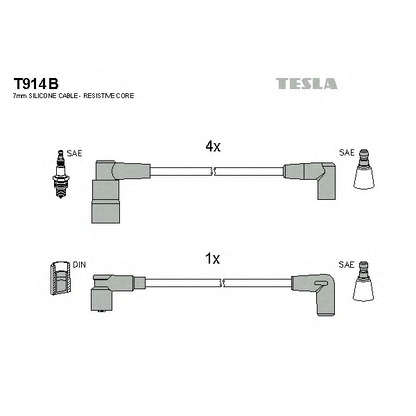 Foto Kit cavi accensione TESLA T914B