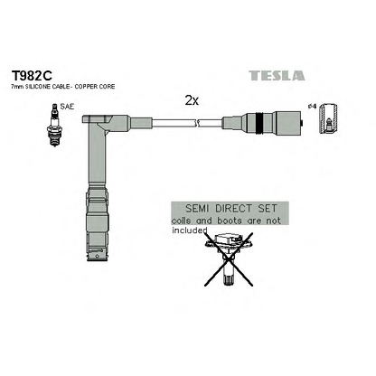 Photo Kit de câbles d'allumage TESLA T982C