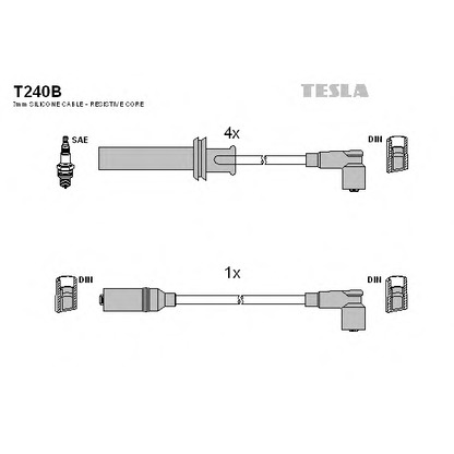Photo Kit de câbles d'allumage TESLA T240B