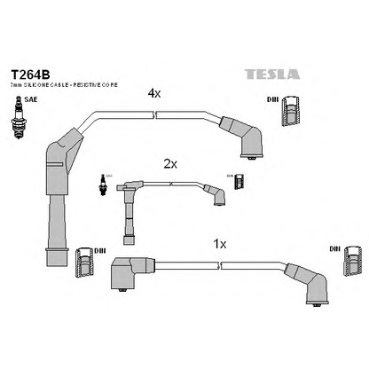 Photo Ignition Cable Kit TESLA T264B