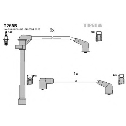 Foto Zündleitungssatz TESLA T265B