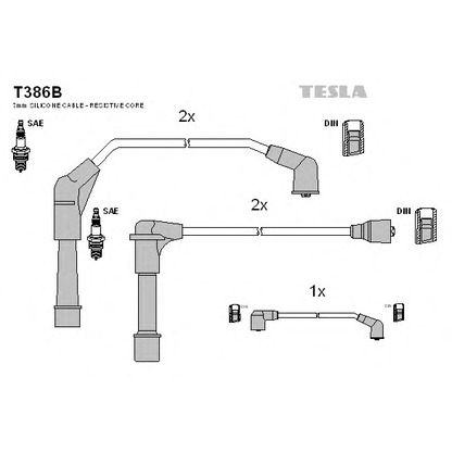 Photo Kit de câbles d'allumage TESLA T386B