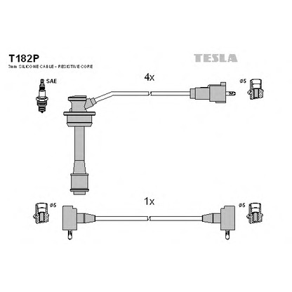 Foto Juego de cables de encendido TESLA T182P