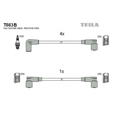 Foto Kit cavi accensione TESLA T663B