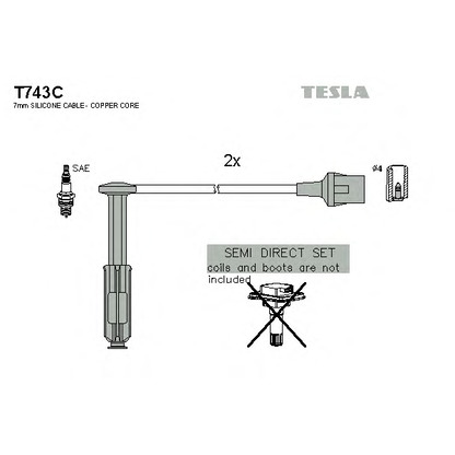 Photo Ignition Cable Kit TESLA T743C