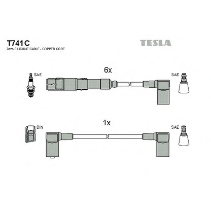 Photo Kit de câbles d'allumage TESLA T741C