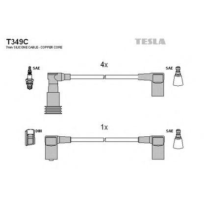 Photo Kit de câbles d'allumage TESLA T349C