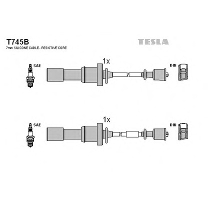 Photo Kit de câbles d'allumage TESLA T745B