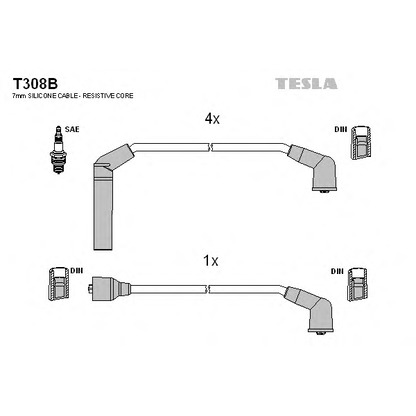 Foto Juego de cables de encendido TESLA T308B