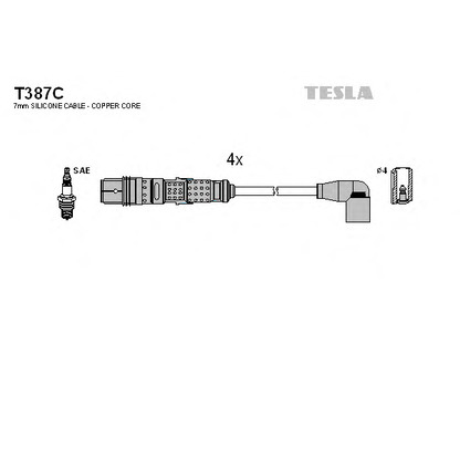 Photo Kit de câbles d'allumage TESLA T387C